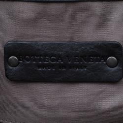 Bottega Veneta Black Leather Drawstring Backpack 