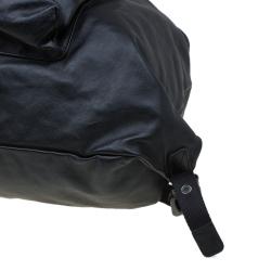 Bottega Veneta Black Leather Drawstring Backpack 