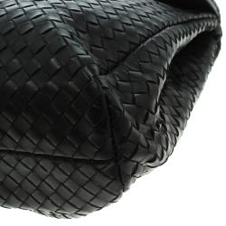 Bottega Veneta Black Intrecciato Leather Briefcase  