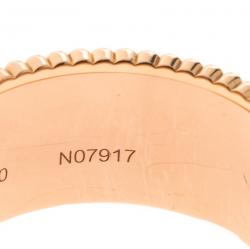 Boucheron Classique Quatre Three Tone 18k Gold & Brown PVD Large Ring Size 69