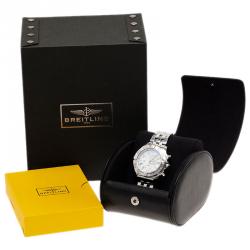 مملوكة مسبقًا Breitling White Stainless Steel Galactic Men's Wristwatch 39MM