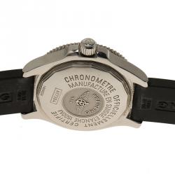 Pre Owned Breitling Black Stainless Steel Super Ocean Men's Wristwatch 42MM