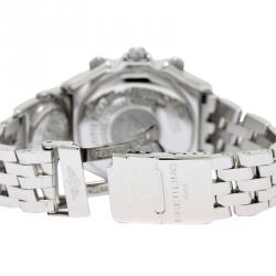 Pre Owned Breitling White Stainless Steel Crosswind Special Men's Wristwatch 44MM