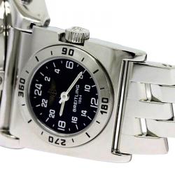 Pre Owned Breitling White Stainless Steel Crosswind Special Men's Wristwatch 44MM
