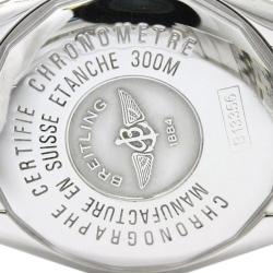 Pre Owned Breitling Silver 18K Yellow Gold and Stainless Steel Chronomat Evolution Men's Wristwatch 44MM