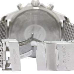 مملوكة مسبقًا Breitling Silver Stainless Steel Chronospace Men's Wristwatch 48MM