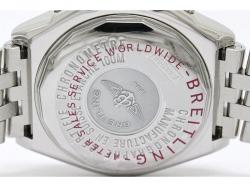 Pre Owned Breitling Black Stainless Steel Crosswind Men's Wristwatch 44MM