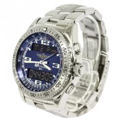 Breitling Blue Stainless Steel B-1 Men's Wristwatch 42MM 