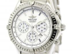 Pre Owned Breitling White Stainless Steel Windrider Men's Wristwatch 38MM