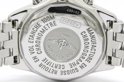 Pre Owned Breitling White Stainless Steel Windrider Men's Wristwatch 38MM