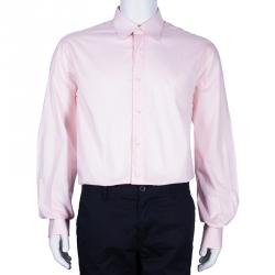 Pre Owned Brioni Men's Light Pink Cotton Shirt L