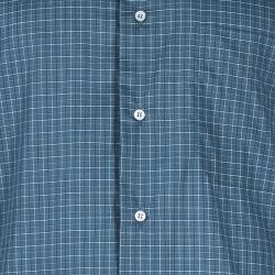 Pre Owned Brioni Men's Blue Checked Shirt L