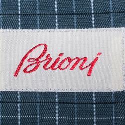 Pre Owned Brioni Men's Blue Checked Shirt L