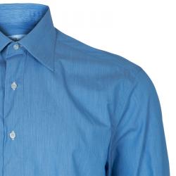 Pre Owned Brioni Men's Light Blue Cotton Shirt M