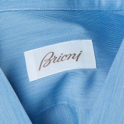 Pre Owned Brioni Men's Light Blue Cotton Shirt M