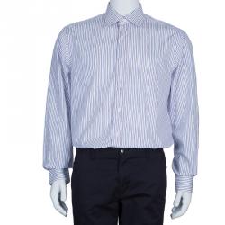 Pre Owned Brioni Multicolor Striped Shirt L