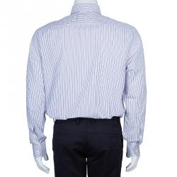 Pre Owned Brioni Multicolor Striped Shirt L