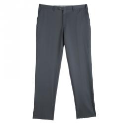 Brioni Grey Wool Roman Style Regular Fit Trousers 4XL