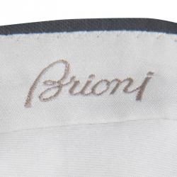 Brioni Grey Wool Roman Style Regular Fit Trousers 4XL