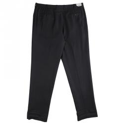 Brioni Black Roman Style Wool Trousers 4XL