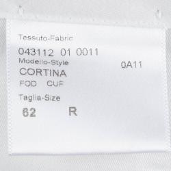 Pre Owned Brioni Navy Blue Herringbone Wool Roman Style Trousers 6XL