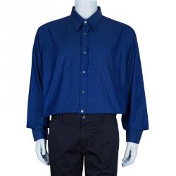 Pre Owned Brioni Men's Dark Blue Button Down Shirt XL