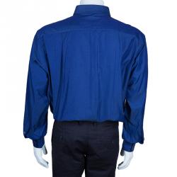 Pre Owned Brioni Men's Dark Blue Button Down Shirt XL