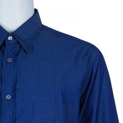 Pre Owned Brioni Men's Dark Blue Button Down Shirt XL