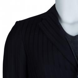 مملوكة مسبقًا Brioni Navy Blue and Black Striped Suit S