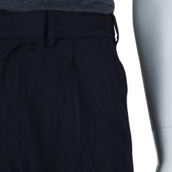 مملوكة مسبقًا Brioni Navy Blue and Black Striped Suit S