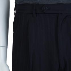 مملوكة مسبقًا Brioni Navy Blue and Black Striped Suit S