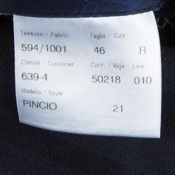 مملوكة مسبقًا Brioni Navy Blue and Black Striped Suit S