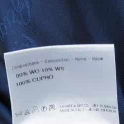 مملوكة مسبقًا Brioni Navy Blue and Black Striped Suit S