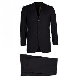 مملوكة مسبقًا بذلة بريوني بني داكن مخططة M