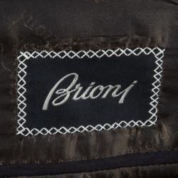 مملوكة مسبقًا بذلة بريوني بني داكن مخططة M