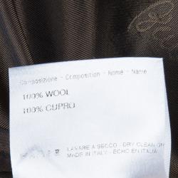 مملوكة مسبقًا بذلة بريوني بني داكن مخططة M