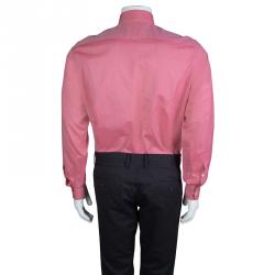 Pre Owned Brioni Pink Long Sleeve Buttondown Cotton Shirt S