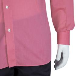 Pre Owned Brioni Pink Long Sleeve Buttondown Cotton Shirt S