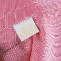 Pre Owned Brioni Pink Long Sleeve Buttondown Cotton Shirt S