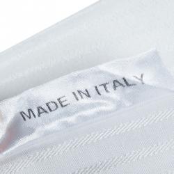 Pre Owned Brioni White Striped Long Sleeve Buttondown Shirt M