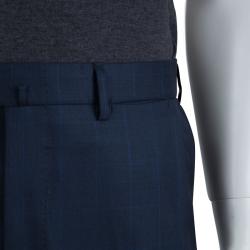 مملوكة مسبقًا بذلة بريوني صوف أزرق مقلمة L