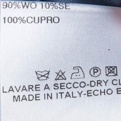 مملوكة مسبقًا بذلة بريوني صوف أزرق مقلمة L