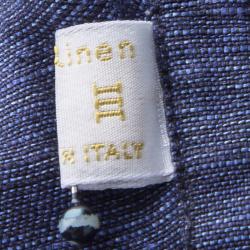 Pre Owned Brioni Indigo Pin Striped Linen Shirt L