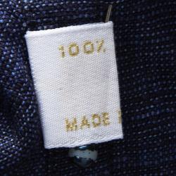 Pre Owned Brioni Indigo Pin Striped Linen Shirt L