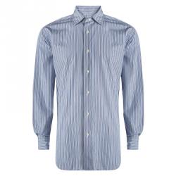 Pre Owned Brioni Multicolor Striped Cotton Long Sleeve Shirt XL