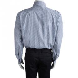 Pre Owned Brioni Multicolor Striped Cotton Long Sleeve Shirt XL