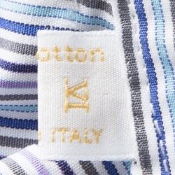 Pre Owned Brioni Multicolor Striped Cotton Long Sleeve Shirt XL