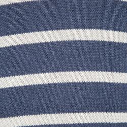 Pre Owned Brunello Cucinelli Blue and White Nautical Striped Cotton Sweater XL
