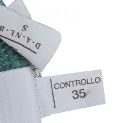 Pre Owned Brunello Cucinelli Green Knit Slim Fit Polo T-Shirt M