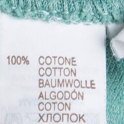 Pre Owned Brunello Cucinelli Green Knit Slim Fit Polo T-Shirt M